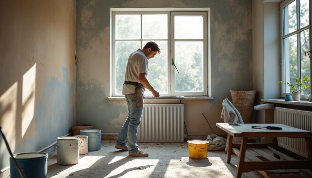 Nos conseils pour la sécurité sur un escabeau durant la peinture des murs du salon