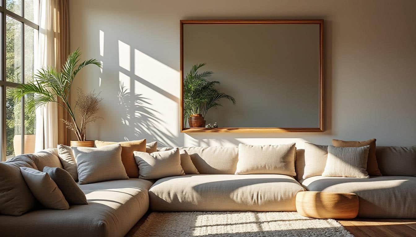 Améliorer l'agencement et la lumière intérieure avec des miroirs muraux