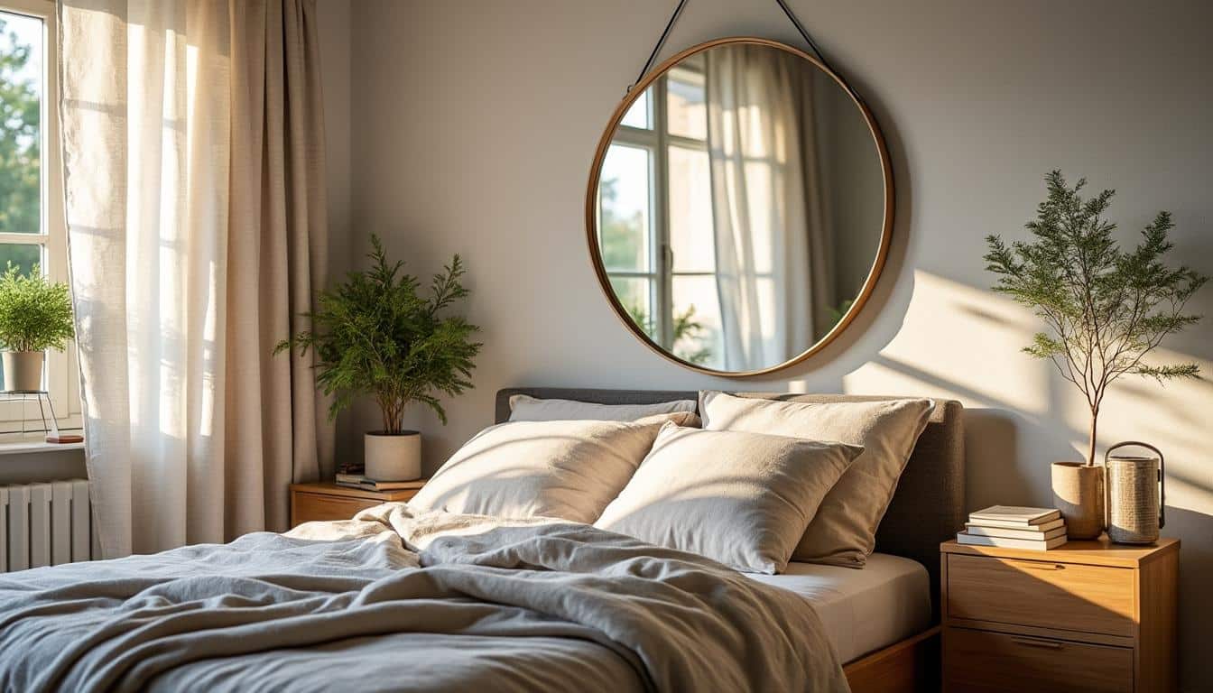 Astuces décoration : placer un miroir mural dans la chambre parentale