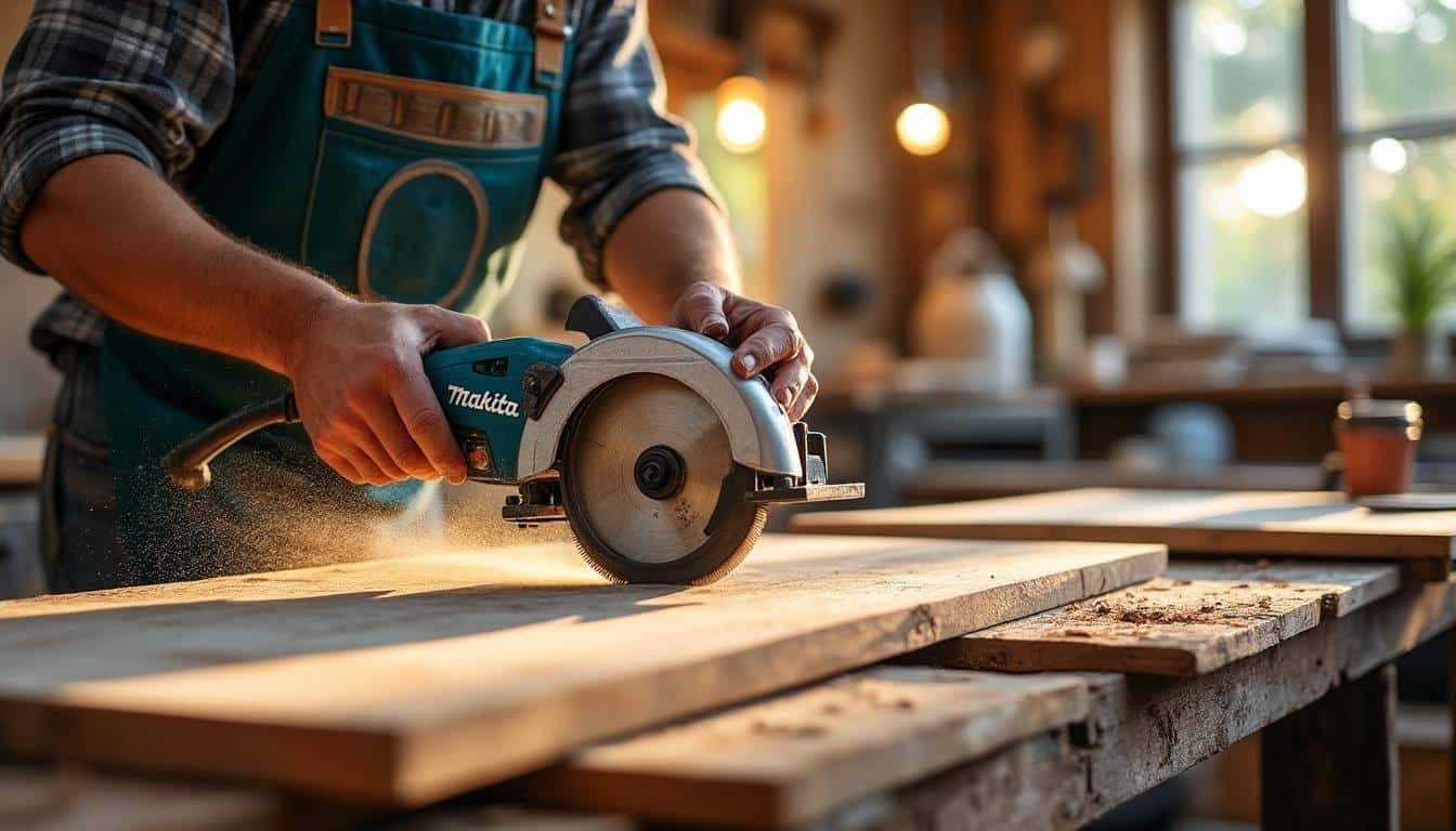 Illustration: Pourquoi choisir une scie circulaire Makita avec batterie pour vos travaux ?