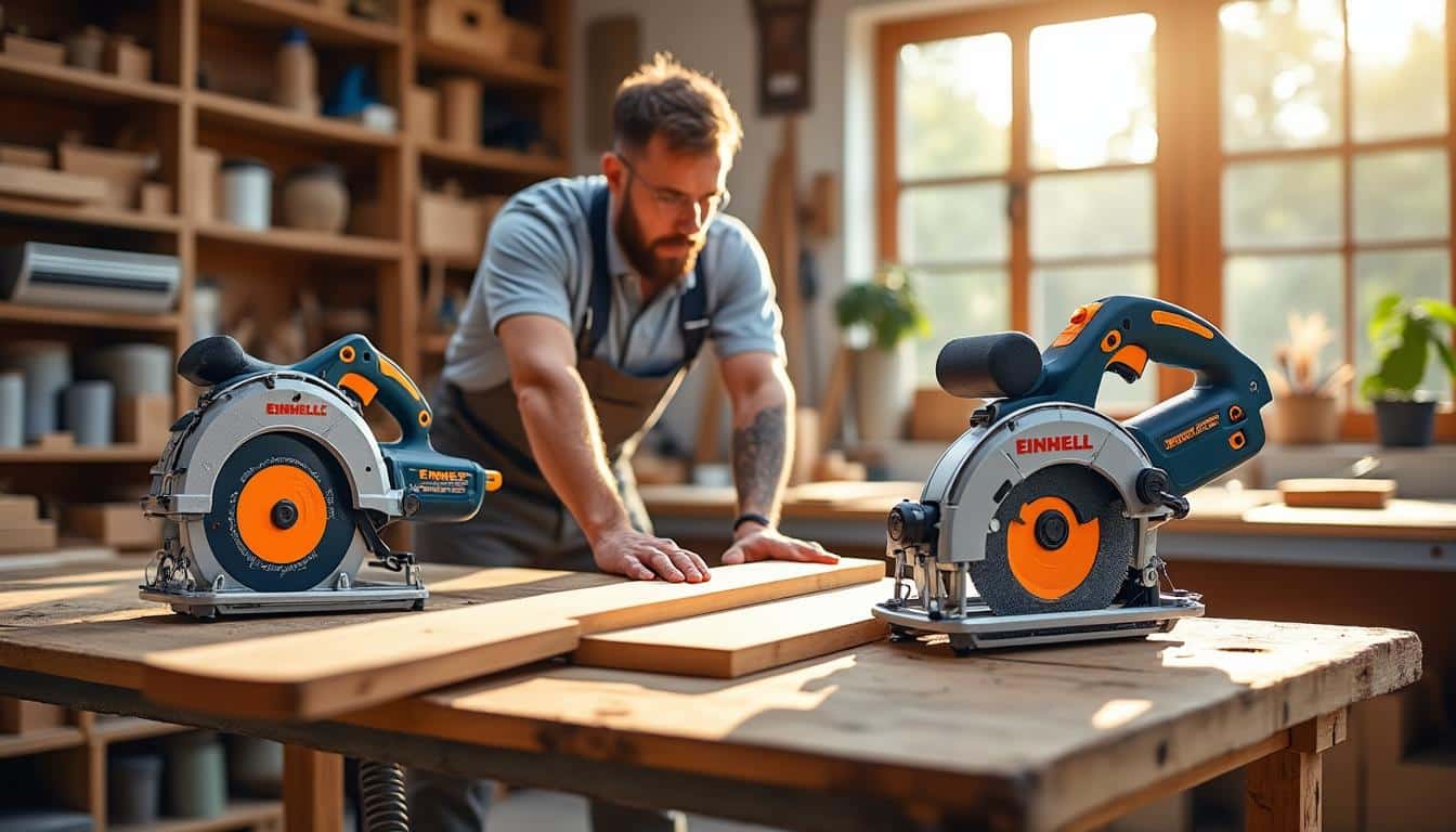 Illustration: Zoom sur les modèles phares de scies à ruban Einhell et leurs caractéristiques techniques