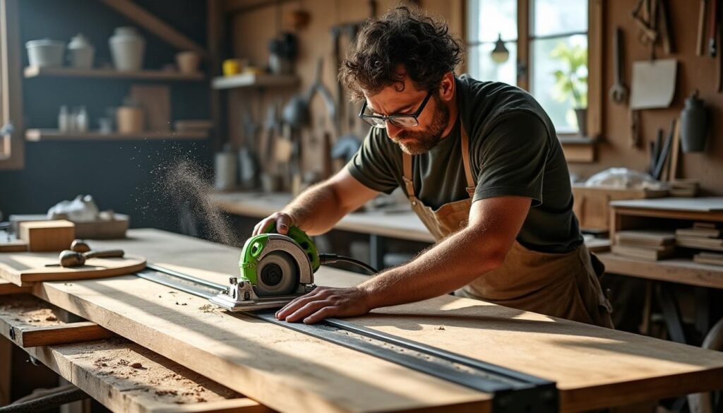 Scie circulaire avec rail de guidage Festool pour des découpes précises