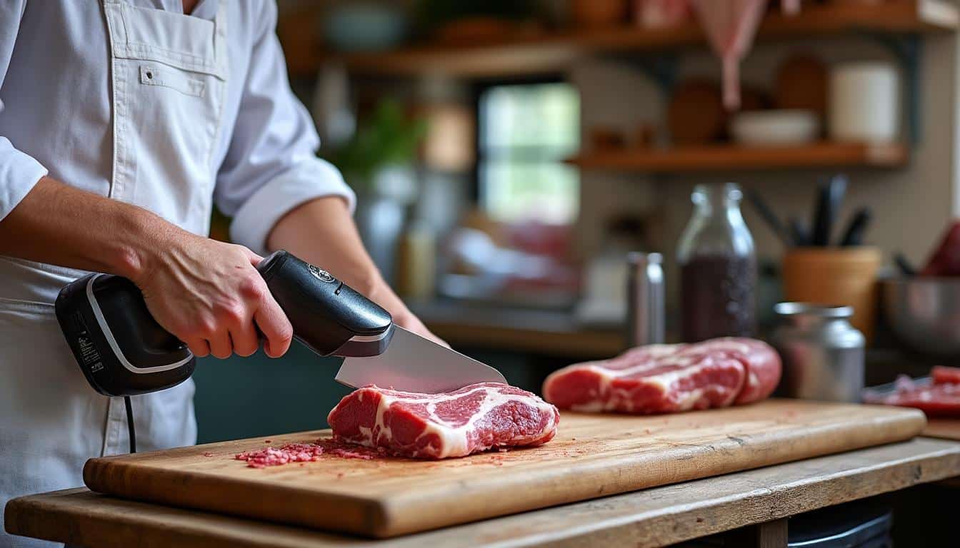 Illustration: Comprendre l’utilité et les spécificités d’une scie pour boucher électrique