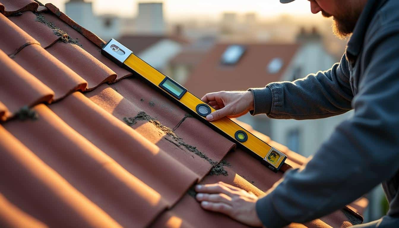 Illustration: Comprendre la pente d’une toiture en tuile : définition et mesures